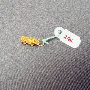 24k Real Gold Chinese Dragon Pendant